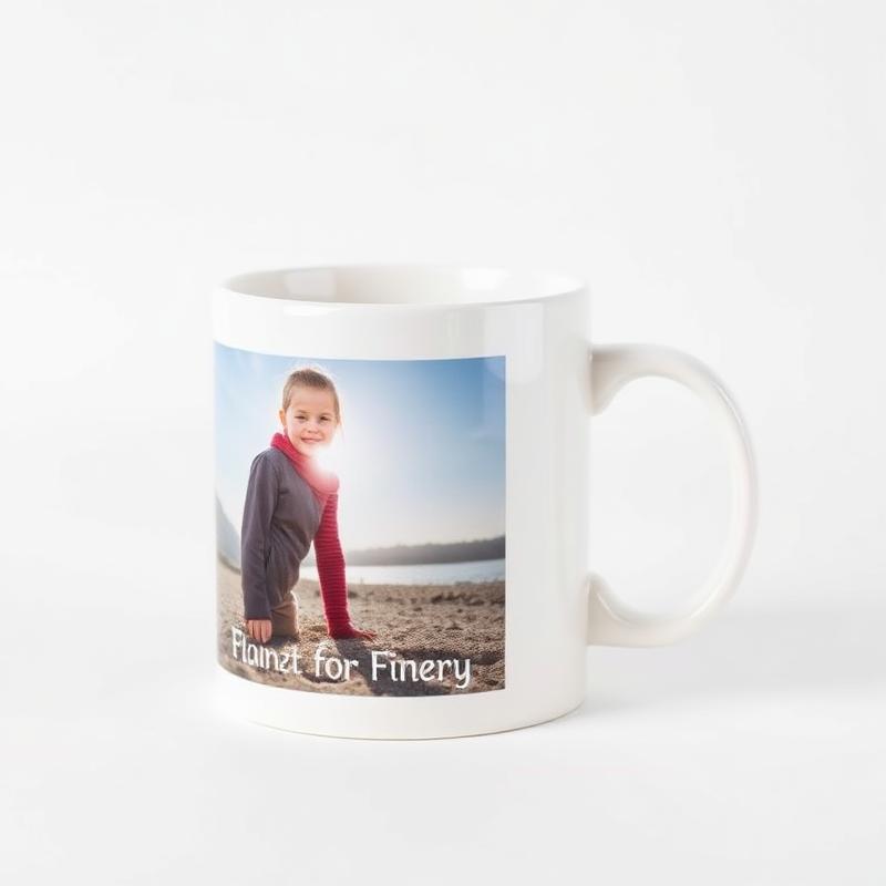 Personalized ceramic mug with a printed photo
